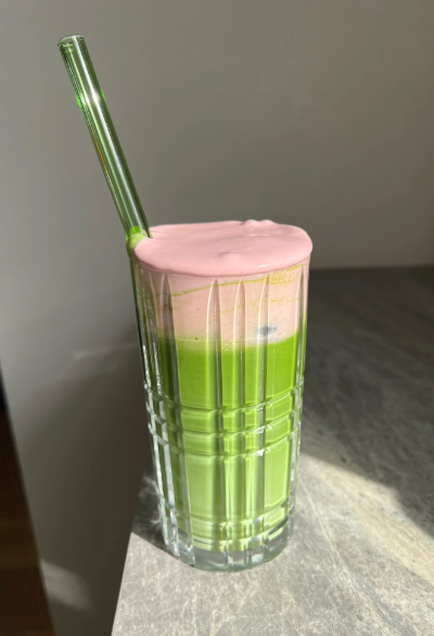 Cold Foam Coconut Milk Strawberry Matcha Latte